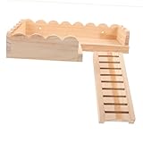 WEKADRIN Hamster Plattform Holz Große Khaki Robuste Basis für Käfig Kleintierzubehör Leiter für Hamster Mäuse Rennmäuse Zwerghamster Kleintiere