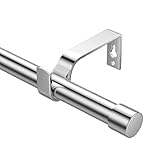 Ausziehbare Gardinenstangen 76-280cm, Dia 19mm Verstellbare Gardinenstange mit Kappenknäufen für Ösenvorhänge, Elegante Dekorative Vorhangstangen für Schlafzimmer