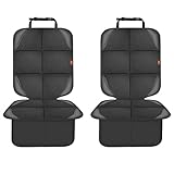 Autositzschutz Für Kinderautositze, VANLONTD 2er-pack Autositzschutz Mit Rutschfester Unterseite Und 2 Großen Netztaschen Für Suv, Limousine, Kofferraum, Leder- Und Stoffautositze