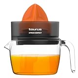 Taurus - Elektrische Zitruspresse Citrus Compact | Doppelte Rotationsrichtung | Extra großer Presskegel | Abnehmbar & spülmaschinenfest | Platzsparendes Design | BPA-frei | 800 ml