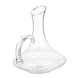 MUCKLILY 1Stück Weinkaraffe Transparente Dekanter mit Griff für Rotwein für Zuhause Partys und Bars Hochwertiges Bleifreies Design zur Verbesserung