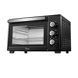 ARDES - AR6231B Elektro-Umluftbackofen 30 Liter, Elektro-Umluft-Kleinbackofen, 6 Garfunktionen, Elektrobackofen, Timer, Doppelverglasung, mit Backofen-Zubehör, Farbe Schwarz
