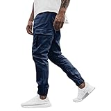 BOTCAM Outdoorhose Herren Wasserdicht Winter Herren-Hose, ganzjährig, lässig, alle einfarbig, mit Reißverschluss, Hosen, Mode, Overalls, Strandtaschen, Hose Schnee Hosen Herren