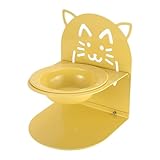 Elevated Cat Food Bowl, Stainless Steel Raised Feeder, 7.68x6.5x6.3 Inches Size Compact Pet Feeding, Multifunctional Removable Bowl, for Indoor Outdoor Travel Home, Silver