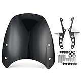 Windschild Bildschirm Motorrad-Windschutzscheiben-Windabweiser Für Kawasaki Für Eliminator 500 2024–2025 Verkleidungs-Spoiler-Schutz Frontblende(SCHWARZ)