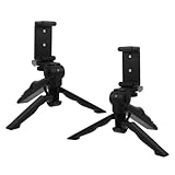 TOGEVAL 2 STÜCK Faltbarer Verstellbarer Handy stativhalter für Smartphones Stabiler Mobiler Selfie Videoaufnahmeständer für Live Streaming Fotografie Desktop und Handheld Nutzung