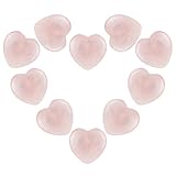 AstraGlam 10 Stück Rosenquarz Herz Heilsteine – Handgefertigte Glücksbringer Edelsteine für Meditation, Energieausgleich, Chakra Balance, Selbstfürsorge & spirituelles Wachstum