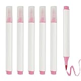 PATIKIL Künstlerische Wasserfarben Pinselstifte 6 Stück Dreieckige Weiche Spitze Wasserfarbenstifte Für Büro Basteln Scrapbooks Schreiben Journaling Zeichnen Kalligrafie Pink