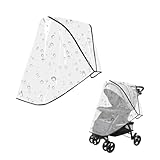 Regenschutz Kinderwagen Universal - Transparentes Regenverdeck mit Zugangsfenster - Schützt vor Regen, Wind und Schmutz - Einfache Montage und Aufbewahrung, Gute Luftzirkulation, Schadstofffrei