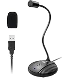 USB Mikrofon PC Standmikrofon Mit Schalter Computer Microphone Plug & Play Kondensatormikrofon für Mac OS und Windows XP / 7/8/10