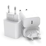 25W USB C Adapter, 3er Pack Ladegerät usb c für iPhone 14 pro/15 plus/16 13 12 11XR iPad, PD 3.0 schnellladegerät iPhone Ladegerät netzteil usbc stecker Ladeadapter Ladestecker Charger（Ohne Ladekabel）