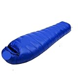 Winter Herbst Ultraleichter Daunenschlafsack Outdoor-Reisen Camping Weiße Entendaunenschlafsack Für Outdoor Camping(Blue,600g)