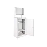 Certeo Computerschrank | HxBxL 170 x 40 x 60 cm | Lichtgrau RAL 7035 | Computerständer Computerpult Schrankschreibtisch Computer-Arbeitsstation