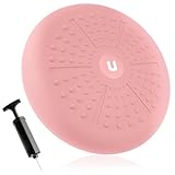 unycos - Ballsitzkissen 33 cm inklusive Pumpe, Noppenkissen, Luftkissen, Anti-Burst Sitzkissen, Balancekissen, Core, Rücken, Fitness Koordinations und Rückentraining (Rosa; PureZen)