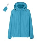 Faltbare Regenjacke Damen Grün Wasserdicht Sonnenschutz Packbare Herbstjacke Ultraleichte Windjacke Fahrrad Regenmantel Mit Kapuze Outdoorjacke Atmungsaktiv Übergangsjacke Leichte Regencape S M Weiß