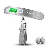 Flintronic Digitale Kofferwaage, Gepäckwaage, Tragbare Hängewaage LCD-Anzeige mit Haken, 50KG/110 lb, Tragbare Hängewaage mit Tara-Funktion und Hintergrundbeleuchtung für Reisen Küche-Aktualisierung