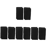 Kisangel 4 Sätze Sportarmbänder Aus Polycotton-Handtuch Handballenauflage Griffe Befestigen Armband Handgelenkstützen Für Das Fitnessstudio Wickelt Polyester Baumwolle Black 2 Paare * 4
