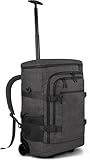 normani Handgepäck Reisetaschen-Rucksack Reiserucksack mit Trolleyfunktion mit Frontloader und Laptopfach Farbe Dunkelgrau