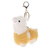 COLLBATH Alpaka-Anhänger gefüllte Alpaka-Schlüsselanhänger Hase Taschenanhänger Auto schlüsselanhänger tier kulich form Plüsch-Schlüsselanhänger Schlüsselanhänger-Dekore Legierung Yellow