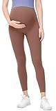 FEOYA Damen Umstandsleggings Hohe Taille Umstandshosen Weiche Elastische Maternity Hose Umstandsmode für Zuhause Yoga XL