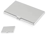 KAPSING visitenkartenetui, Silber Edelstahl visitenkartenbox, Professioneller Visitenkarten Kartenhalter, Kartenetui für Damen und Herren