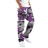 YANFJHV Camouflage Hose Herren, Baggy Cargohose Gerade Arbeitshosen Druck Trainingshose Atmungsaktive Wanderhose Lässige Streetweara Cargo Trekkinghose Elastische Taille Freizeithose Größen S-3Xl