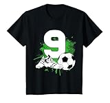 Kinder 9. Geburtstag Junge 9 Jahre Fussballer Fussball Geburtstags T-Shirt