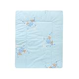 Baby Delux Wickelauflage Wickelunterlage 60x75 cm 75x70 cm weiche Wickeltischauflage Baumwolle wasserdicht waschbar (Teddy Hängematte blau, 60x75)