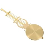 FUTUREORYY Goldener Metall Schwinggewicht für Wanduhr Ersatzteil für DIY Quarzuhr Langlebiges Modisches Uhrpendel Einfache Montage Kompatibel mit Wanduhren Klassisches Design Nicht