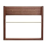 Vintage Wand Zeitschriftenhalter Holz Display Ständer mit Messing Haltestangen für Broschüren und Comics Literatur Rack