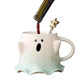 Halloween- -Tasse | 460 ml Trinkbecher aus Porzellan, Wasser-Teetassen, Halloween- -Design, Tassen mit Griff für Zuhause, Wohnung, Café, Schlafsaal