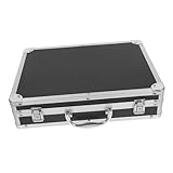 Gadpiparty Stoßsichere Instrumentenbox Aktentaschen Herren Tragbare Aktentasche Für Den Arbeitsplatz Metallgehäuse Harte Aktentaschen Für Männer Werkzeugkoffer Für Herren Plastik Black