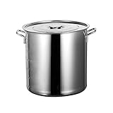 WOTZOV Suppentöpfe, Gemüsetopf, großer Kochtopf mit Deckel, Suppentopf aus Edelstahl mit Deckel – 31,5 cm, 18 l