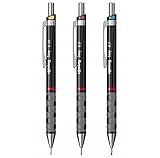 rOtring Tikky Druckbleistift Set | 0,35mm, 0.5mm und 0,7mm | Schwarz | 3-teiliges Set