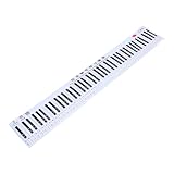 VICASKY 1 Stück Klaviertastatur-Aufkleber Tastenklavier Klaviertastatur-Schablone Klavier-Lernwerkzeuge Keyboard-Übungstabelle Klavier Akkorde Diagramm Klaviernotenführer PVC rot