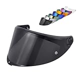 Helmvisier für K6/K6s, Motorradhelm Visier,UV Schutz Helmvisier,Motorrad Windschutz Helm Objektiv Visier.Motorradhelm Visier Ersatz (Schwarz)