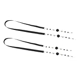 FRCOLOR 2 Stück Vintage Brillenkette mit funkelnden Akzenten Stilvolle Brillenhalter Kordel Retro Eyewear Retainer Lanyard für Damen und Herren Rutschfest Passend für Brillen und