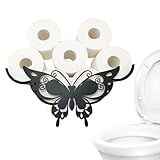 Toilettenhalter zur Wandmontage – dekorativer Schmetterlingsstoff, Aufbewahrung aus Papier, niedlich, für den Raum | Vielseitiger Halter für Badezimmer, Zuhause, Toilettenpapierhalter Eleg