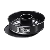 Original Kaiser Classic Springform 26 cm rund, 2 Böden, Flach- und Rohrboden, runde Backform antihaftbeschichtet, Kuchenform auslaufsicher, schwarz