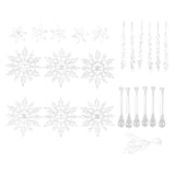 Schneeflocke und Eisstiel-Ornament-Set, Weihnachtsfeier, hängende Ornament, Schneeflocke und Eisstockkugeln, Sammlung, Fotoautomaten-Zubehör