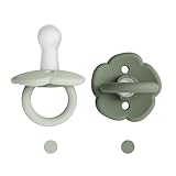 Moonkie Schnuller 2er-Pack, Schnuller Silikon 6+ Monate, Baby Schnuller 6-18 Monate, BPA-freier, Extra Weicher Schnuller für Babys