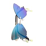 Homoyoyo Sonnenbrille Trendy Schmetterling Rahmen Runden Erwachsene Bunt Blau Party Für Funky Form Dame Gläser Überdimensioniert Flügel Frauen Brillen Outdoor-brille Kupfer