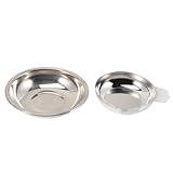 OATIPHO 2 Stück Kleine Edelstahl Wiegeschalen für Elektronische Waagen Stapelbar Leicht mit Abgerundeten Kanten für Schmuckwaagen und Präzises Wiegen