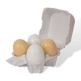 Hölzerne Eier, 4PCS Ostereier schneiden Spielzeug aus Holz Spielen Lebensmittel vorgeben Spielen Lebensmittel-Sets für Kinder frühe Entwicklung, Weihnachten Geburtstag Geschenke