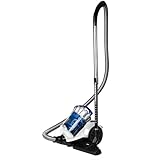 DOMO DO1084S, Bodenstaubsauger beuteillos, weiß/blau, 700 W, 1.5 liters, 80 Dezibel