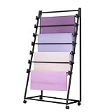 Generisch Aufbewahrungsstation für Geschenkverpackungen, freistehendes Verkaufsregal für Bänder, Textilien, Vinylspulen, Schals, Decken, gewerblicher Kleiderständer, Schwarz (Farbe: einseiti