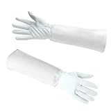 FmtwPhn Lange Gartenhandschuhe Damen,Lange Gartenhandschuhe,Rosenhandschuh, dornensicher - Schnittsichere Handschuhe, langärmelige, pannensichere Handschuhe mit Unterarmschutz für Herren