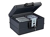 BASI | Feuerfeste und Wasserdichte Dokumentenbox | Sicherheitskassette aus Kunststoff | abschließbar 2 Schlüssel | Volumen 9,8 Liter | L40,7 x B32,2 x H21,4 cm | Large