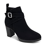 Style & Co. Zaharaa Damen-Stiefeletten aus Wildlederimitat mit Reißverschluss, Schwarz Micro, 41 EU