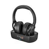 Technaxx TV Kopfhörer kabellos mit Ladestation – Funkkopfhörer für Fernseher mit Bluetooth 5.4, Mikrofon, 30h Akku, USB-C, optischer & AUX-Anschluss, Over-Ear Stereo Headset - TX-350